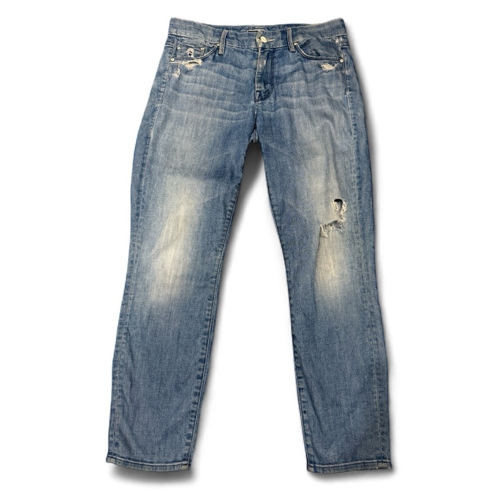 Mother The Looker Crop Graffiti Girl Jeans Size: 26